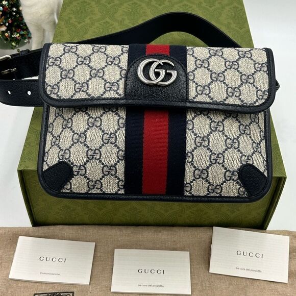 Women’s Gucci blue/red Ophedia GG  belt bag size 80 cm/32 inches adjustable - Picture 3 of 12
